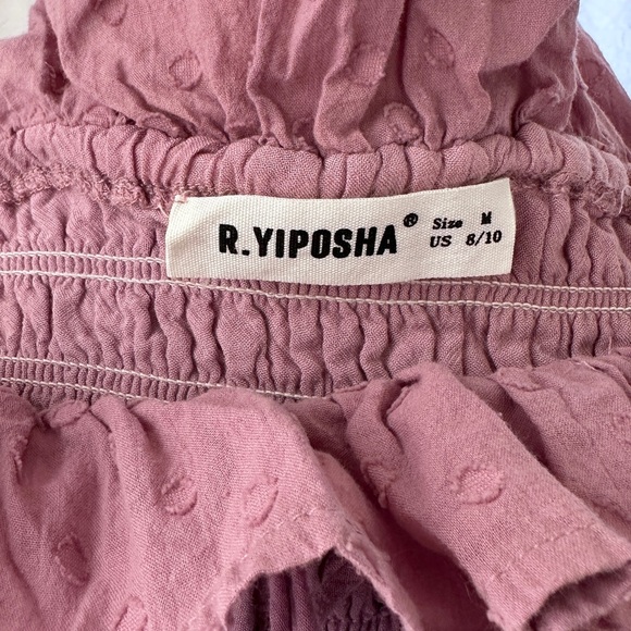 Romantic Wisteria Cottagecore Smocked Bodice with Ruffle Sleeves - Picture 4 of 9